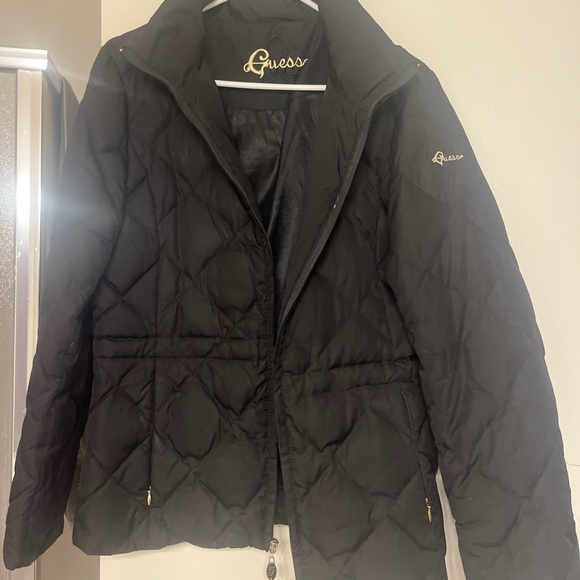 Guess Women's Black Puffer Jacket - Picture 1 of 5